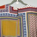 Vermont Country Store Scarf Print Patchwork Denim Dress Womens S Blue Photo 6