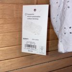 SO NWT Juniors Size Large  cinched front Puff Sleeve Crop top eyelet Photo 7