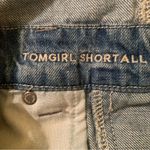 American Eagle Distressed Patchwork Denim Tomboy Shortalls Size Small Photo 5