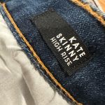 Veronica Beard TUCKERNUCK KATE HIGH RISE SKINNY SHIMMER WAIST Blue Denim Jeans Photo 6