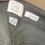 A New Day Olive Green Stretch Skinny Jeans Size 4 Photo 4