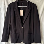 NYDJ Ponte Blazer in Black Size Large Photo 0