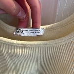 ZARA Light Yellow Ruffle Tank Top Photo 1