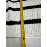 AQUA  Striped Knit Cardigan Button Front Sweater Top Cream Black‎ XXL Photo 8