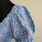 Aeropostale Floral Smocked Puff Sleeve Dress Medium Feminine Cottage Prairie Photo 8