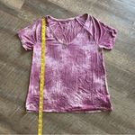 American Eagle  V Neck Top Purple Tie Dye Wine Pink Photo 7