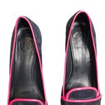 Tory Burch Nora Navy Blue/Pink Suede Loafers Photo 2