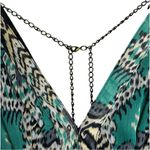 Arden B Arden Mini Fit & Flare Y2K Dress Black Green Unique Metal Straps Women’s… Photo 10