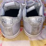 P448  sliver & snakeskin sneakers Photo 3
