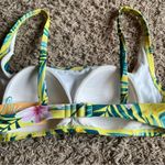 Kona Sol NWT!  Yellow / Green Leaf and Floral Print Bikini Top Size Medium Photo 8