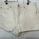 Levi's  Premium 501 High Rise White Denim‎ Shorts Button Fly Womens Size 31 Photo 0