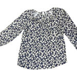 Susina Women’s Long Sleeve Floral Boatneck Blouse XS Gray Photo 0
