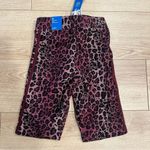Adidas NWT  Three Stripe Pink Leopard Legging Short Tight Fit Mid Rise Size XS Photo 4