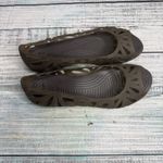 Crocs Brown Cutout Ballet Flats Slip-On Comfort Shoes 9 Photo 1