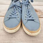 Vionic  Winny Pastel Blue Leopard Heel Raffia Trim Comfy Casual Arch Support 10 Photo 3