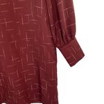 Joie  Amaranda Maroon Shirt Dress Long Sleeve Lined With Pockets Photo 2