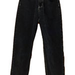 SheIn Black Denim Baggy Jeans White Stitching XS Photo 0