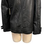 Forever 21 Faux Leather Sherpa Lined Moto Jacket Size Medium Photo 7