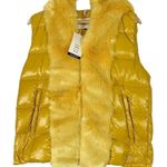Geospirit Down Puffer Vest Size US 6 NEW Yellow Photo 0
