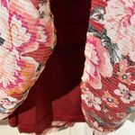 LC Lauren Conrad Womens size Medium Sequin Wrap Mini Dress Wine Nonne Blooms Photo 5