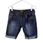 Refuge blue denim medium wash jean shorts summer pants pockets comfortable Photo 0
