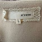 A’REVE Victorian cream button front peplum lace & ribbon pea coat Size Large Brown Photo 8