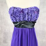 Ruby Rox Women Formal Dress Size M Empire Waist Y2K Prom Glam HoCo Glitter Party Purple Size M Photo 1