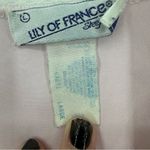 Lily Of France  Satin Short Sleeve Sleepwear Shirt Vintage Woman’s Large Pink Photo 2