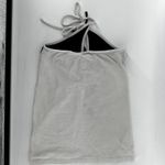 Harley Davidson Butterfly Halter Tank Top Lace Up Rhinestone Black White XS Photo 3