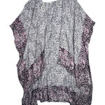 American Eagle Kimono OS Pink Black Leopard Print Topper Cover Up Beach Casual Photo 0
