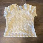 Avon Intimates White Full Lace Short Sleeve Top Size XL Photo 2