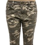 Jag jeans Camo Mid Rise Gold Tuxedo Stripe Skinny Crop Pants Cotton Blend Size 6 Photo 4