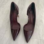 Mango Burgundy ASYMMETRICAL PATENT LEATHER COURT SHOES Photo 2
