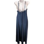 ASTR  the‎ LABEL Halter Neck Satin Ruched Waist Maxi Dress Steel Blue SMALL NWT Photo 7