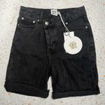 Princess Polly NWT ‎ Xena Denim Shorts in Black Size 0 Photo 3