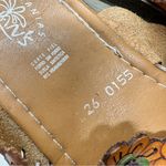 Lilian’s Tan Leather Colorful Flower Sandals Womens 10.5 Platform Beachy Summer Photo 5