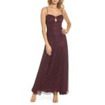 Jill Stuart Jill Eliza Lace Slip Gown Cutout Front in Purple 2 long maxi dress Photo 1