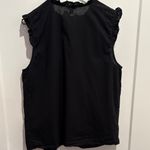 Ann Taylor  Factory Black Lace Cap Sleeve Blouse Photo 4