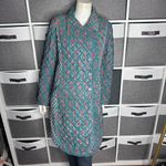 Ritu Kumar Teal Aneri Velvet Jacket Size Small Blue Photo 2