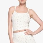 SKIMS Cotton Rib Cropped Cami - Marigold Rosebud Print - XS - NWT Photo 4