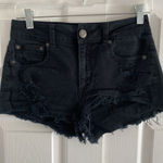 American Eagle Womens 4 Black High Rise Festival Cut Off Shorts Frayed Hem Next Photo 0