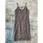 Chaser NWT!  Gray Floral Lace Scallop Hem Strappy Slip Dress Medium Photo 1