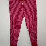 Victoria's Secret Thermal Sleep Pants Sz Large Pink Red Sparkle Stripes Photo 7