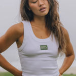 Daily Drills  Logo Ribbed Tank - White Photo 0