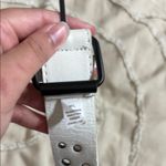 White Belt with Black Grommets Photo 1