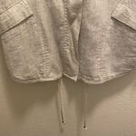 Poetry Viscose Linen Blend Utility Beige Jacket Size 8/10 Photo 3
