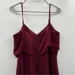 Birdy Grey  Gwennie Chiffon Bridesmaid‎ Maxi Dress in Cabernet Red Sz M NEW Photo 6