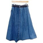 Alfred Dunner  Denim Button Front Midi Skirt Sz 8P Photo 2