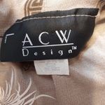 ACW Design Light Brown Tan Geometric Floral Sleeveless Mock Neck Shirt Tank Top Size M Photo 2