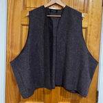 Eskandar Purple Wool Oversized Sculptural Vest Minimalist Lagenlook Avant Garde Brown Size undefined Photo 0